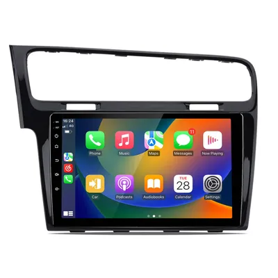 Image de Autoradios CarPlay 4+64 Go sous Android 14, compatibles avec la VW Golf 7 (VII, mk7) 2008-2012, Wi-Fi, DAB+, RDS, Bluetooth, DSP 8 canaux, SWC, FM