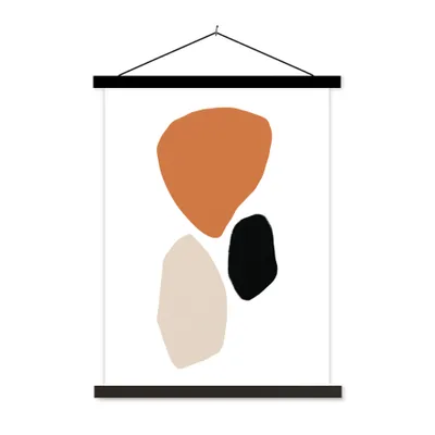 Produktbild von MuchoWow® Textilposter Abstrakt - Minimalismus - Design 60x80 cm mit schwarzem Rahmen - Plakathalter