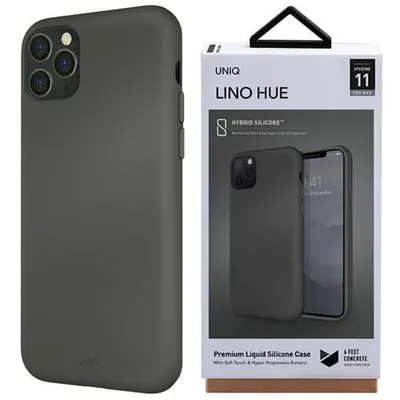 Produktbild von Uniq Etui Lino Hue Iphone 11 Pro Max Szary/Moosgrau