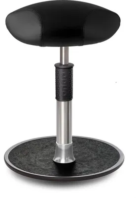Produktbild von Sitz- Stehhocker Free Regular Triangel skai Kunstleder schwarz Chrom /schwarz.