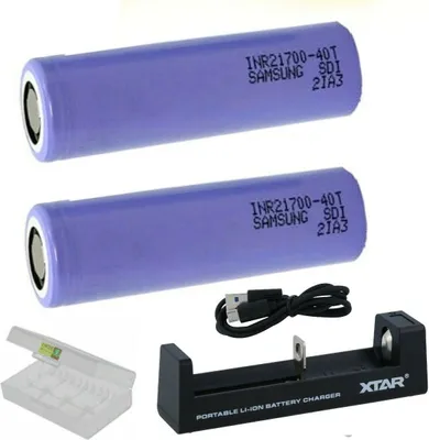 Produktbild von XTAR USB-Ladegerät MC1S Li-Ion  + 2 Samsung 4000 mAh 40T Akku 21700 + Box