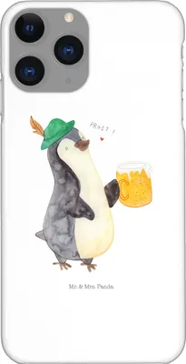Produktbild von Mr. & Mrs. Panda Iphone 11 Pro Handyhülle Pinguin Bier - Weiß - Geschenk, Handy Case, Beschwippst, Premium Kunststoff,