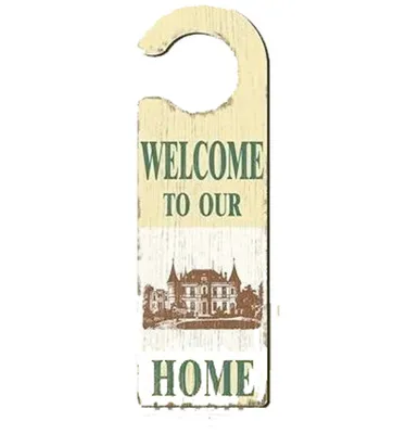 Produktbild von Türschild Türhänger - WELCOME TO OUR HOME - Shabby