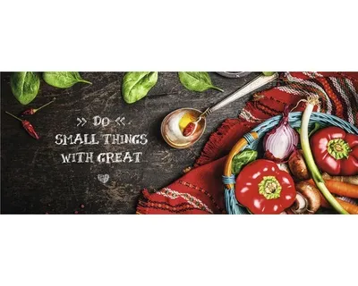 Produktbild von Glasbild Do Small Things With Great 80x30 cm