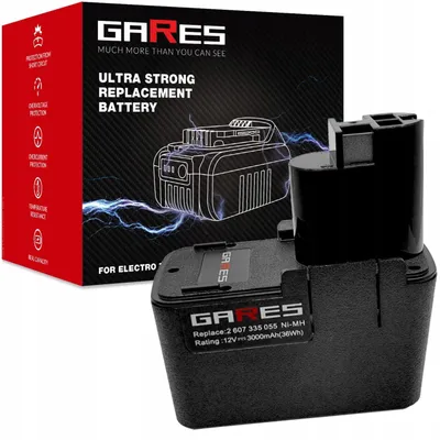 Zdjęcie produktu dla Gares Wkład do Akumulatora Bosch PSRES-2 2607335151 GSRSH-2 | 12 V 3 Ah Inny | Pakiet Ogniw do Regeneracji | Wysoka Wydajność Gares®