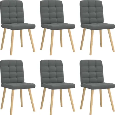 Produktbild von Esszimmerstühle 6 Stk. Dunkelgrau Stoff, Esszimmerstühle DesignMöbel