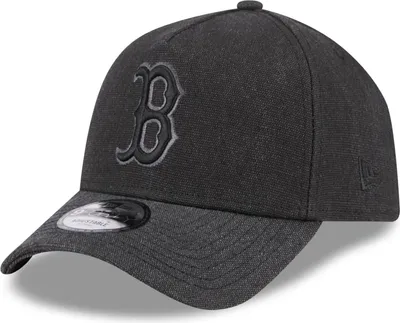 Produktbild von New Era A-Frame Trucker Leinen Cap - Boston Red Sox schwarz