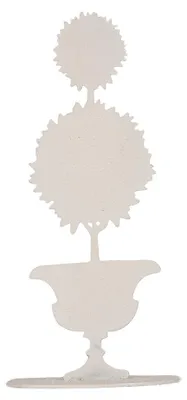 Produktbild von Clayre & Eef Dekoration Blume 7x10x21 cm Weiß Metall