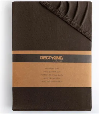 Zdjęcie produktu dla Prześcieradło Bawełna z Gumką Jantar czekoladowe 180x200 DecoKing