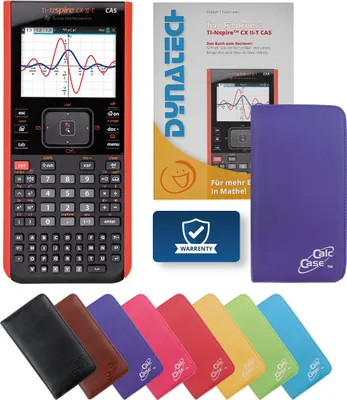 Produktbild von TI-Nspire CX II-T CAS Grafikrechner mit Schutztasche violett & Fachbuch