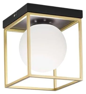 Image de Ideal Lux plafonnier Lingotto laiton, noir 198132