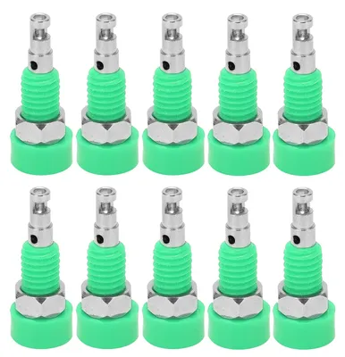 Produktbild von 10 Stück 2 mm Bananenbuchsen-Adapter, Mini-Anschlussklemmen für elektronische Instrumente, Grün
