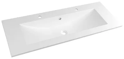 Immagine prodotto di Sapho Yukon - Lavabo doppio 1200x450 mm, con sfioratore, con 2 fori per rubinetteria, bianco YU122