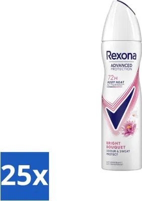 Produktbild von Rexona – Deodorant Spray – Advanced Protection Bright Bouquet – Langanhaltende Frische – 150 ml - Vorteilspack - 25 Stücke