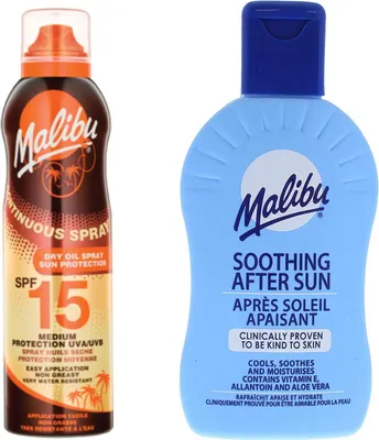 Produktbild von Malibu Trockenölspray LSF 15 175 ml + After Sun Balsam 200 ml