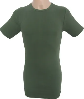 Produktbild von HERMKO 3847 Herren extralanges kurzarm Shirt (+10cm) Unterhemd mit 1/4 Arm aus 100% Baumwolle (Feinripp), Größe:D 6 = EU L, Farbe:olive