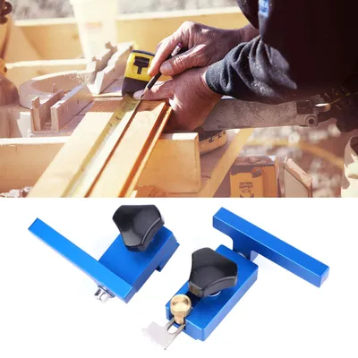 Image de Outil de travail du bois 30#/45# en alliage d'aluminium t track stop tool  (30#+45# )