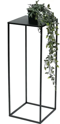 Produktbild von DanDiBo Blumenhocker Metall Schwarz Eckig 70 cm Blumenständer Beistelltisch 96315 L Blumensäule Modern Pflanzenständer Pflanzenhocker