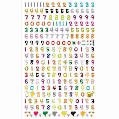 Immagine prodotto di Adesivi con numeri assortiti, colorati