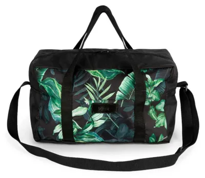 Image de Solier Sacs de sport Torba Podróżna Stb01 Czarna W Zielone Liście, TORBASTB01BLACKLEAVES64553
