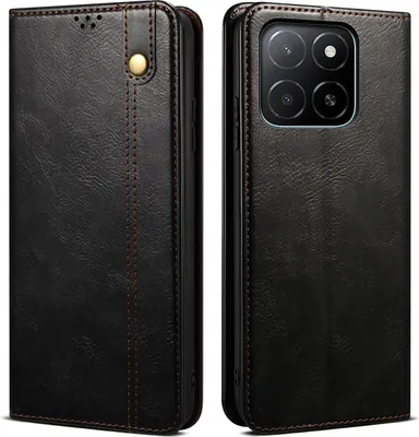 Image de Etui pour Honor X5B/Honor X5B Plus étui en cuir avec fonction stand noir