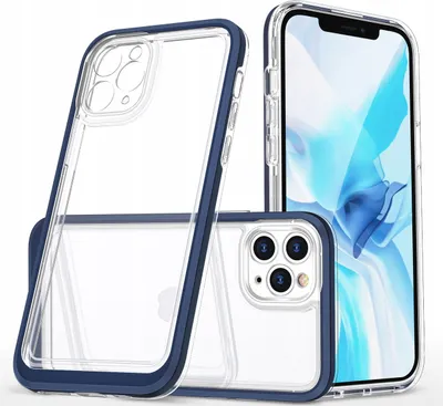 Obrázek produktu pro Průhledný kryt Etui s rámečkem pro Iphone 11 Pro Max Blue