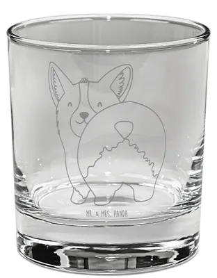 Produktbild von Mr. & Mrs. Panda Tumbler Corgi Po - Transparent - Geschenk, Spruch, Whiskeyglas, Hund, Glas, Corgie, Haustier, Whisky, Motivation, eiswürfelglas, Whiskyglas