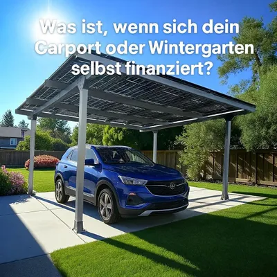 Produktbild von Doppelcarport Carport Gestell für 2 Autos Aluminium Silber inkl. 15 Solarmodule