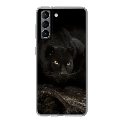 Produktbild von MuchoWow® Handyhülle Schutzhülle Hülle für Samsung Galaxy S21 Panther - Wald - Augen Silikon Softcase Handy Hülle - Softcase
