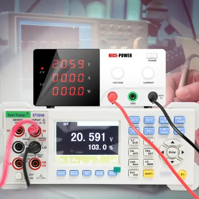 Produktbild von DC Netzgerät 30V 20A - Einstellbares Labornetzteil - 0–30V 0–20A 600W - Batterieladegerät - LED Netzteil - Weiß