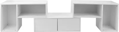 Obrázek produktu pro Moderní TV stolek s LED osvětlením - Nastavitelný TV stolek se zásuvkou - Nástěnná skříňka do obývacího pokoje