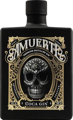Produktbild von Amuerte Coca Leaf Gin - Black Edition - Premium Distilled Gin