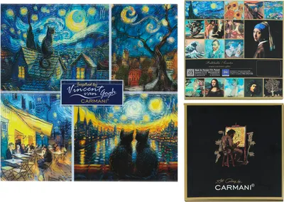 Obrázok produktu pre Podložka pod poháre - V. van Gogh, Koláž (CARMANI)