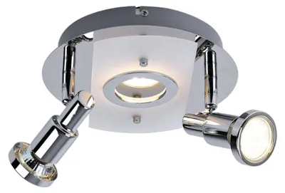 Produktbild von Briloner LED Deckenrondell 3-flammig Chrom – verstellbare Spots, warmweiß, inkl. GU10 & LED-Platine Wandleuchte