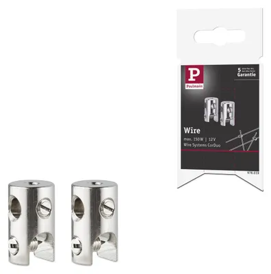 Productafbeelding van Paulmann touwklips, chroom, 2-delig