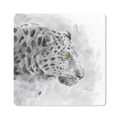 Produktbild von MuchoWow® Mauspad Mousepad Leopard - Gelb - Aquarell 30x30 cm - Mousepads - Maus Mat - Pad - Mausunterlage - Gaming