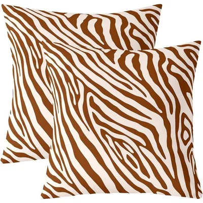 Obrázok produktu pre Poťahy na vankúše s motívom zebra, 2 kusy, 50x50 cm, viacfarebné, polyester