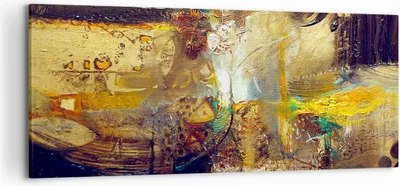 Produktbild von Bild auf Leinwand - Leinwandbild - Abstraktion modern - 120x50cm - Wand Bild - Wanddeko - Leinwanddruck - Bilder - Kunstdruck - Wanddekoration - Leinwand bilder - Wandkunst - AB120x50-3483