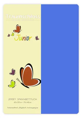 Produktbild von Traumschloss Kinder Jersey Spannbettlaken 60-70 x 120-140 cm royal Kinder-Spannbettlaken, 100% Baumwolle