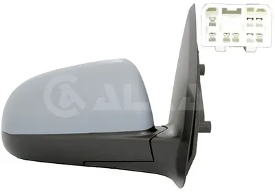Produktbild von ALKAR 6140453 Außenspiegel Seitenspiegel Rechts für CHEVROLET Aveo / Kalos Schrägheck (T250, T255) Beheizt Konvex Grundiert Elektrisch