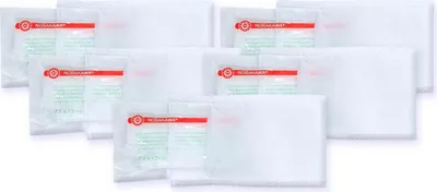 Produktbild von 1 Set Kalt-Warm-Kompressen mit Schutzhülle Gelkissen Kühlpacks Kühlkissen Wärmepad mikrowellengeeignet Sparpack, Größe:7.5 x 13 cm, Inhalt:5 Stück