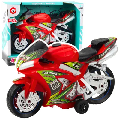 Image de Moto Racing Pilote Drive Lights Sounds Rouge