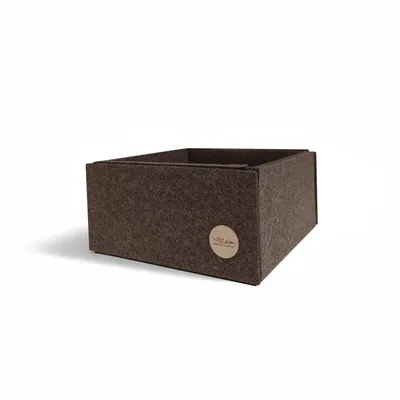 Produktbild von Aufbewahrungsbox CLEAN Filz 18,5 x 17 x 9 cm ohne Deckel in hellbraun meliert