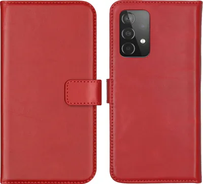 Immagine prodotto di Custodia a libro in vera pelle Selencia Samsung Galaxy A52(s) (5G/4G) - Rosso