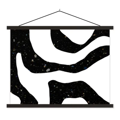 Produktbild von MuchoWow® Textilposter Abstrakt - Minimalismus - Design 120x90 cm mit schwarzem Rahmen - Aufhänger für Poster