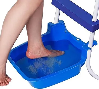 Produktbild von 20L Fußbadewanne aus PVC – Rutschfester Fußwaschbehälter, ideal für Pool & Garten, 41 x 42 x 13 cm, blau