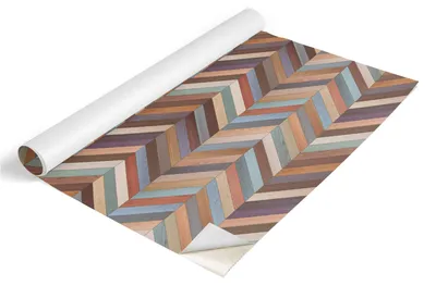 Imagen del producto de Película adhesiva para muebles - Película autoadhesiva de 75x150 cm - Película para muebles, ideal para armarios - Película para muebles, especialmente para la cocina - Resistente al agua - Lavable - Autoadhesiva - Sin burbujas de aire - Patrón de espiga multicolor