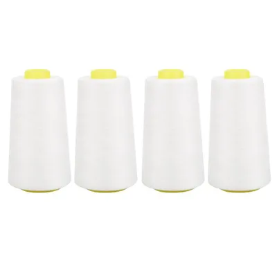 Immagine prodotto di 4pcs alta qualità poliestere filo macchina da cucire accessori ago 3000 metri per abbigliamento (bianco)