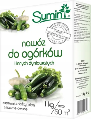 Zdjęcie produktu dla Nawóz do ogórków i innych dyniowatych 1kg - Sumin