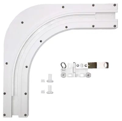 Imagen del producto de Soporte angular de 90° para riel de cortina motorizado - Montaje interior